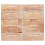 Luna Arc Pink 2.5x8 Ceramic Subway Tile | Tile Club
