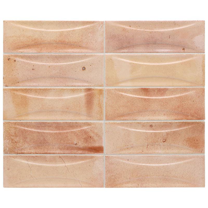 Luna Arc Pink 2.5x8 Ceramic Subway Tile | Tile Club