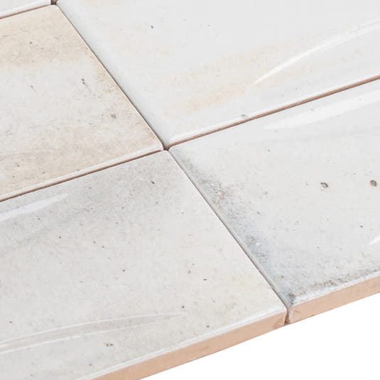 Luna White 4x4 Ceramic Square Tile | Tile Club