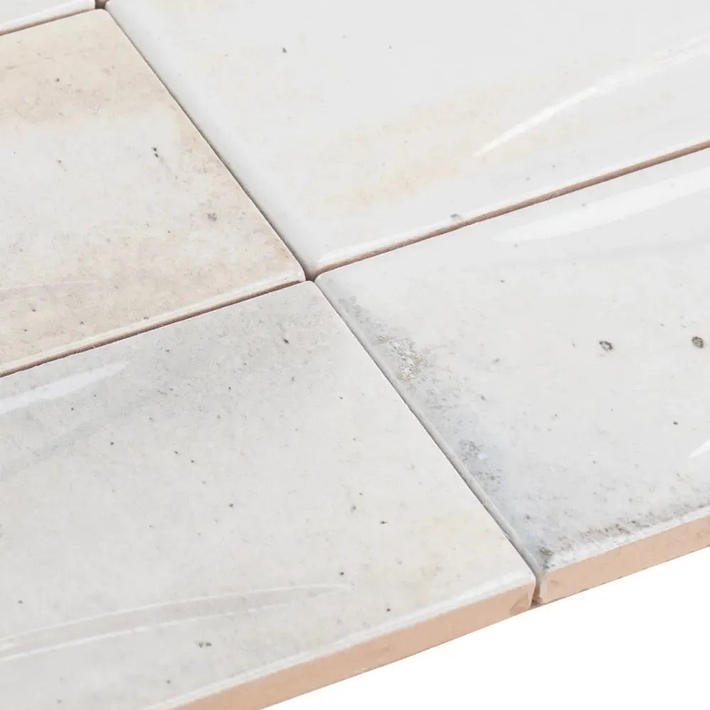 Luna White 4x4 Ceramic Square Tile | Tile Club