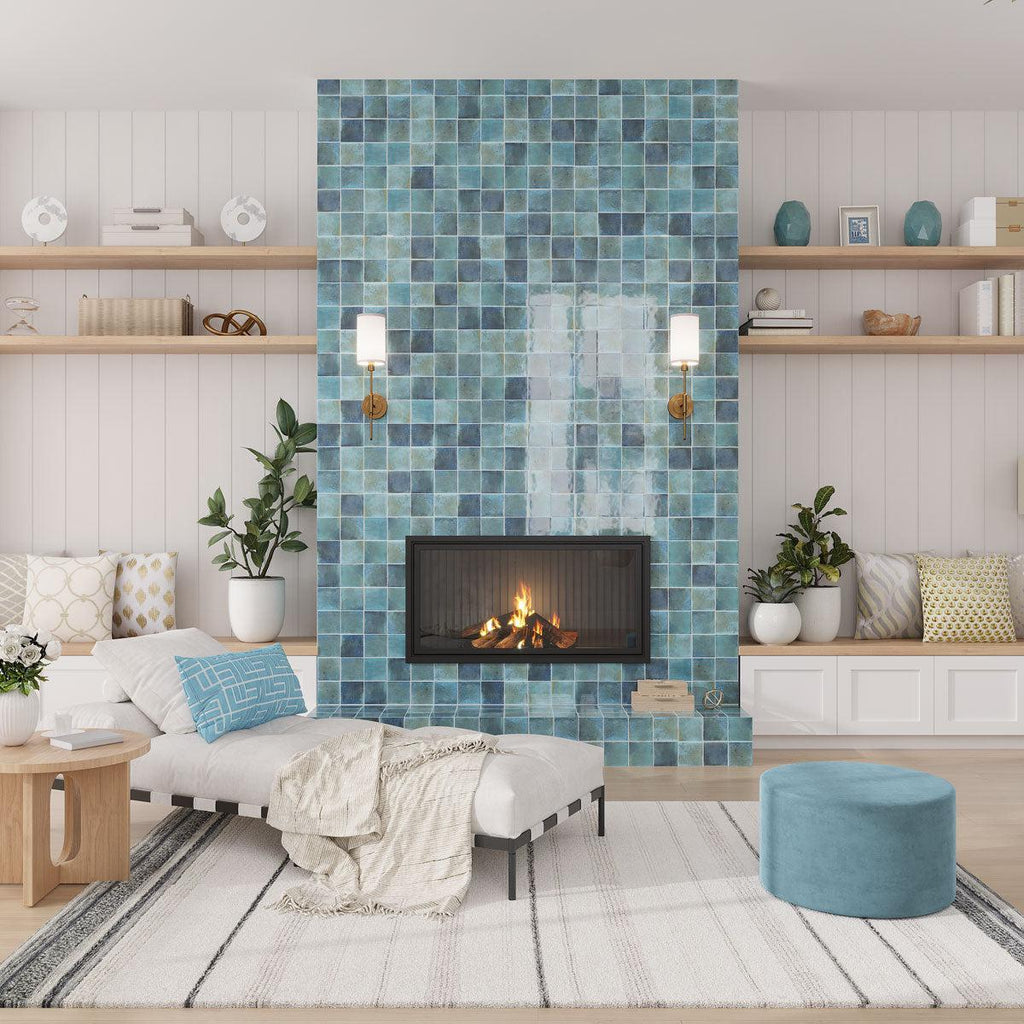 Luna Sky 4x4 Ceramic Square Tile | Tile Club
