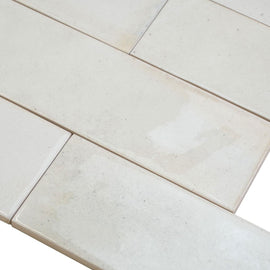 Luna White 2.5x8 Ceramic Subway Tile