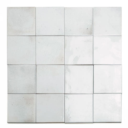 Luna White 4x4 Ceramic Square Tile | Tile Club