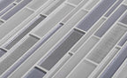 Moongrey Linear Glass Mosaic Tile | Tile Club