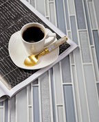 Moongrey Linear Glass Mosaic Tile | Tile Club