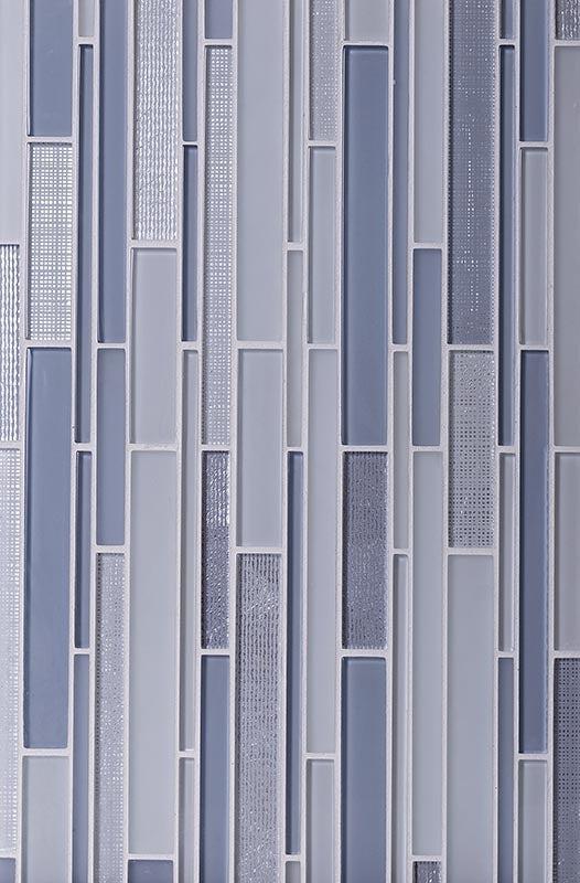 Moongrey Linear Glass Mosaic Tile | Tile Club