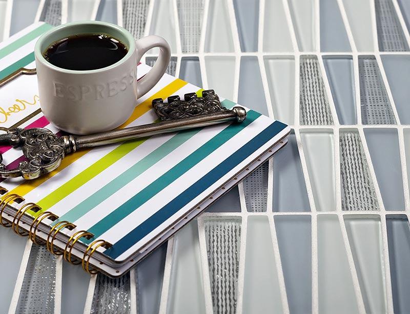 MOONGREY TRIANGLE GLASS MOSAIC TILE