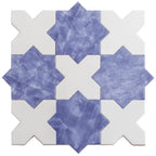 Santa Barbara Glossy White Cross Ceramic Tile | Tile Club