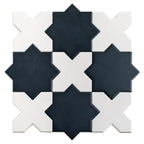 Santa Barbara Glossy White Cross Ceramic Tile | Tile Club