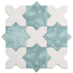 Santa Barbara Dappled Green Star Ceramic Tile | Tile Club