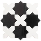 Santa Barbara Glossy White Cross Ceramic Tile | Tile Club