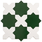 Santa Barbara Glossy White Cross Ceramic Tile | Tile Club