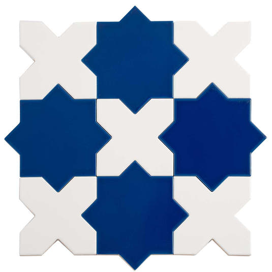 Santa Barbara Royal Blue Star Ceramic Tile | Tile Club