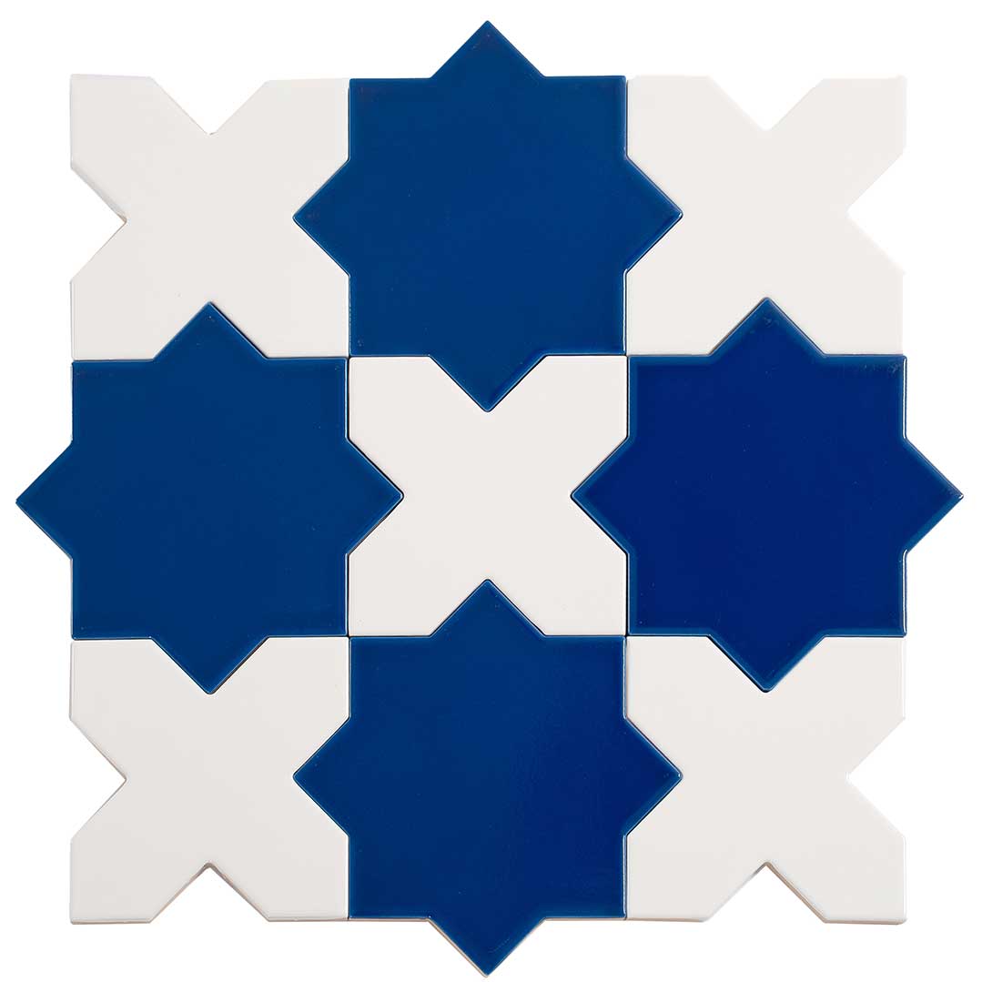 Santa Barbara Royal Blue Star Ceramic Tile | Tile Club