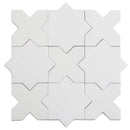 Santa Barbara Glossy White Star Ceramic Tile | Tile Club