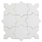 Santa Barbara Matte White Star Ceramic Tile | Tile Club
