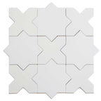 Santa Barbara Matte White Star Ceramic Tile | Tile Club