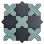Santa Barbara Dappled Green Cross Ceramic Tile | Tile Club