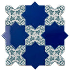 Santa Barbara Dappled Green Decorative Cross | Tile Club