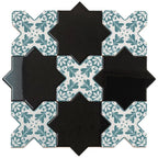 Santa Barbara Dappled Green Decorative Cross | Tile Club