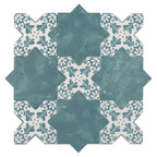 Santa Barbara Dappled Green Decorative Cross | Tile Club