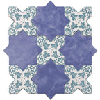 Santa Barbara Dappled Green Decorative Cross | Tile Club