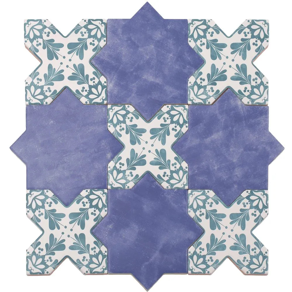 Santa Barbara Dappled Green Decorative Cross | Tile Club