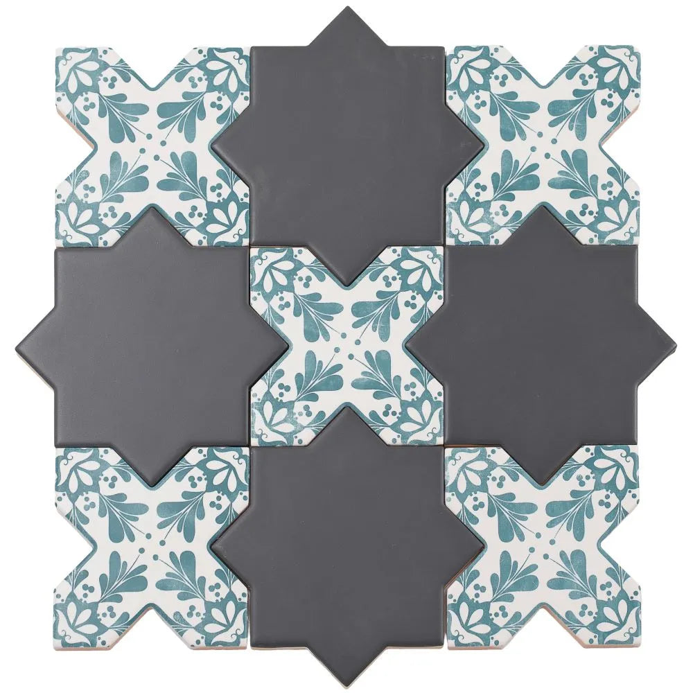 Santa Barbara Dappled Green Decorative Cross | Tile Club