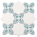 Santa Barbara Dappled Green Decorative Cross | Tile Club