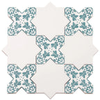 Santa Barbara Dappled Green Decorative Cross | Tile Club