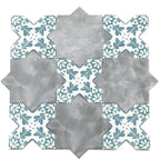 Santa Barbara Dappled Green Decorative Cross | Tile Club