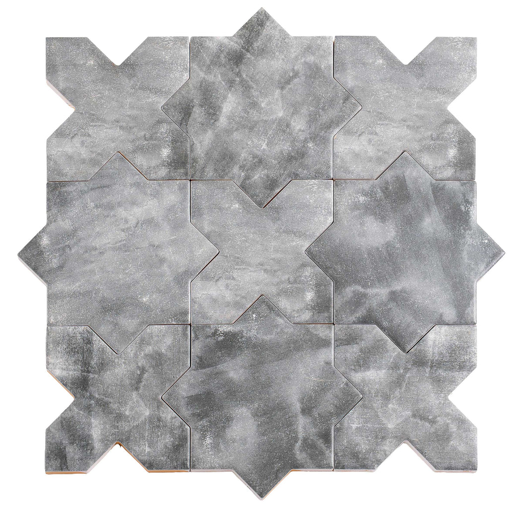 Santa Barbara Smoke Gray Cross Ceramic Tile | Tile Club