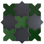 Santa Barbara Emerald Green Cross Ceramic Tile | Tile Club