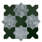 Santa Barbara Emerald Green Cross Ceramic Tile | Tile Club