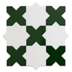 Santa Barbara Emerald Green Cross Ceramic Tile | Tile Club