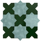 Santa Barbara Emerald Green Cross Ceramic Tile | Tile Club
