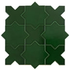 Santa Barbara Emerald Green Cross Ceramic Tile | Tile Club