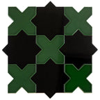 Santa Barbara Emerald Green Cross Ceramic Tile | Tile Club