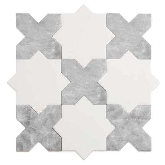 Santa Barbara Smoke Gray Cross Ceramic Tile | Tile Club