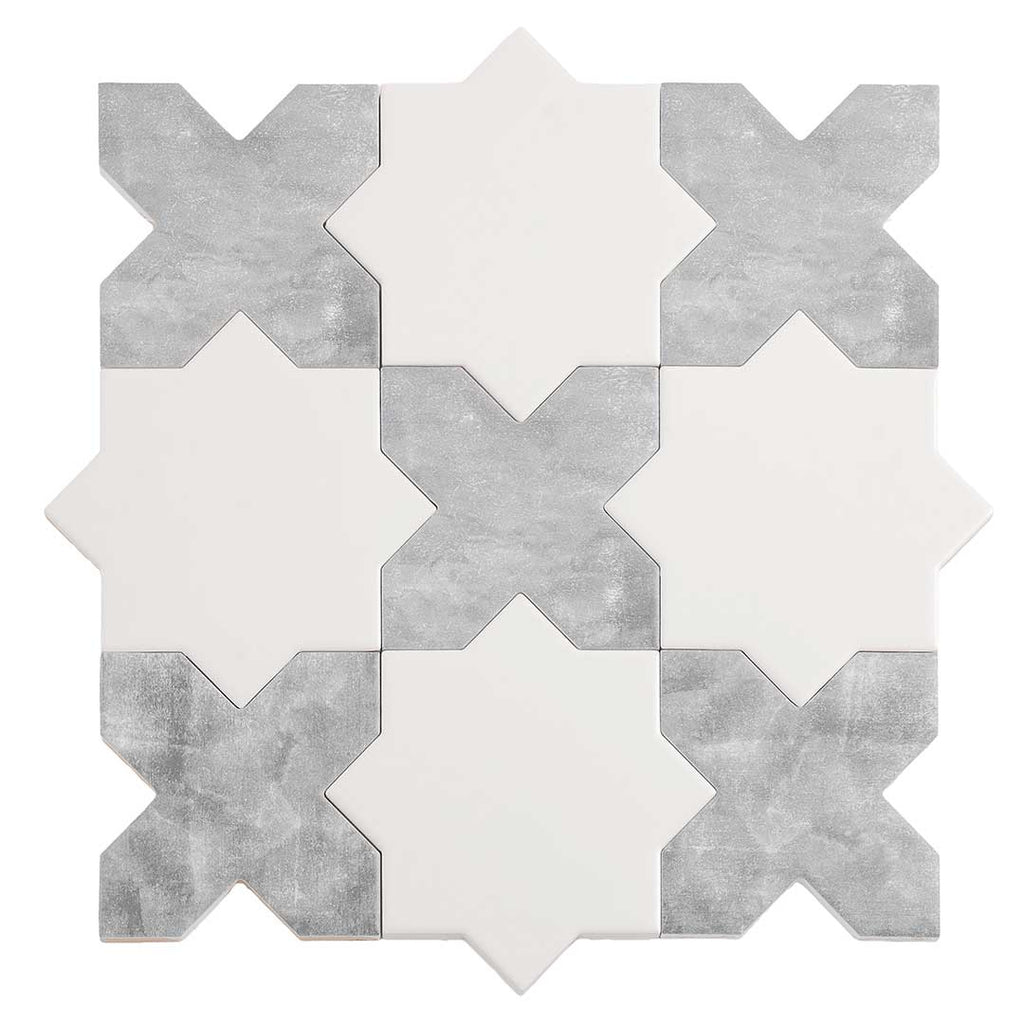 Santa Barbara Smoke Gray Cross Ceramic Tile | Tile Club