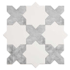 Santa Barbara Smoke Gray Cross Ceramic Tile | Tile Club