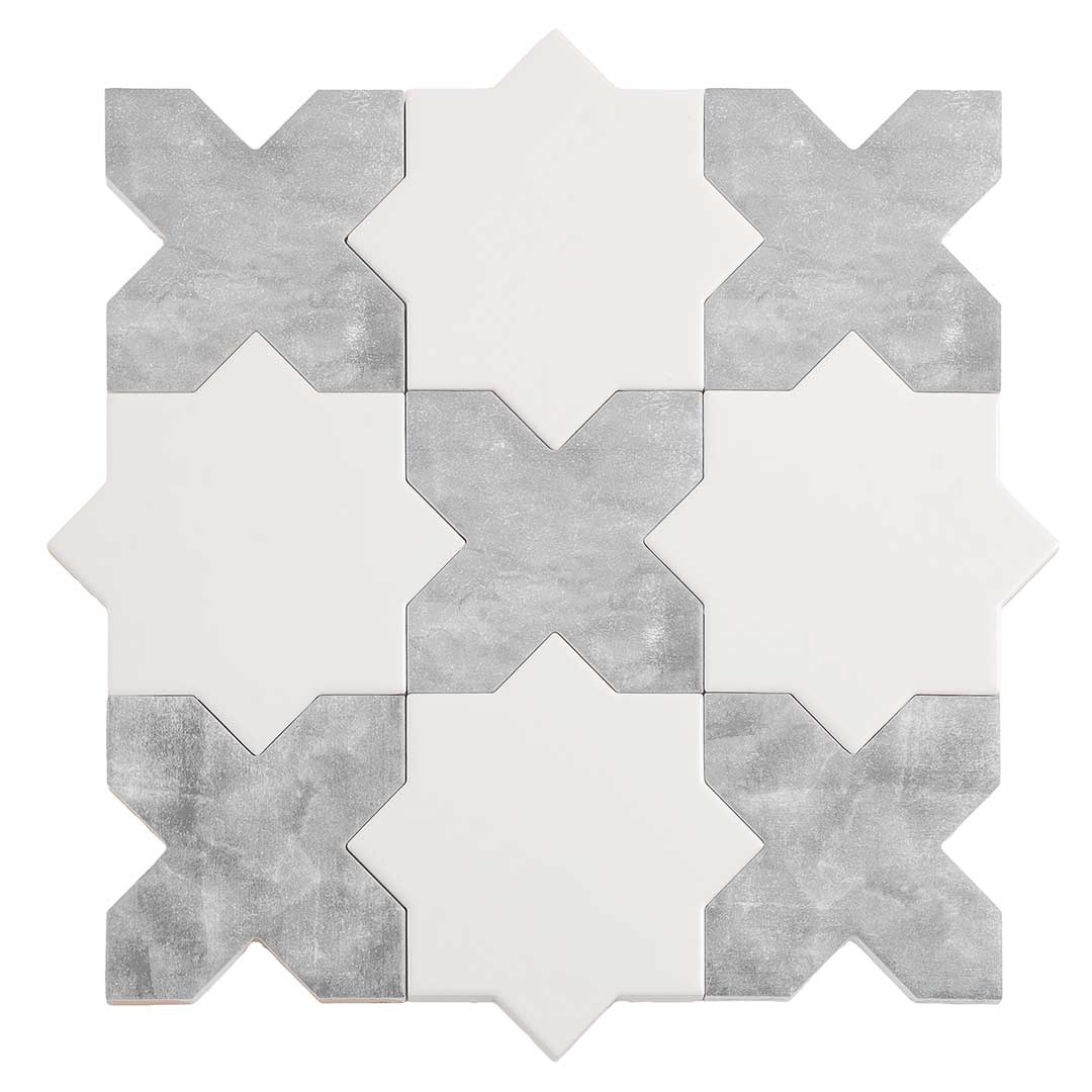 Santa Barbara Smoke Gray Cross Ceramic Tile | Tile Club