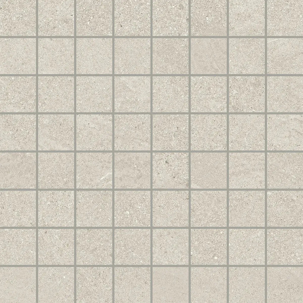 Newport Ivory Concrete Look Mosaic Tile 12x12 | Tile Club