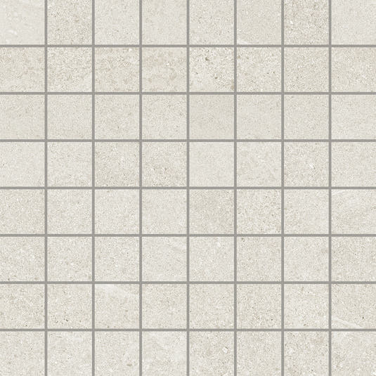 Newport White Concrete Look Mosaic Tile 12x12 | Tile Club