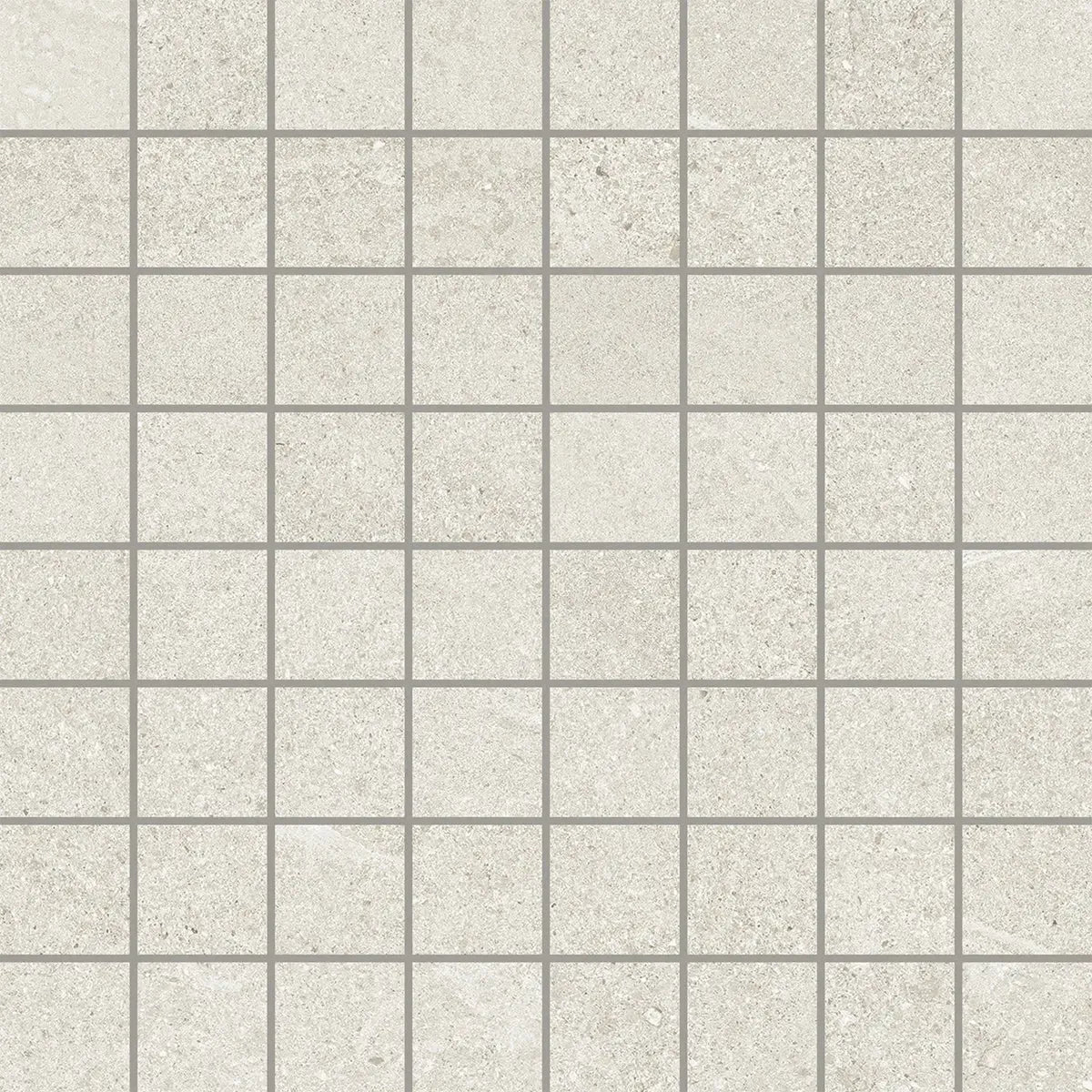 Newport White Concrete Look Mosaic Tile 12x12 | Tile Club