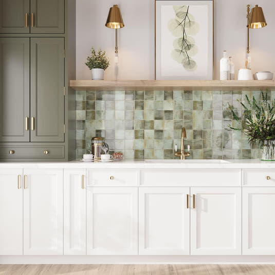 Luna Celadon 4x4 Ceramic Square Tile | Tile Club