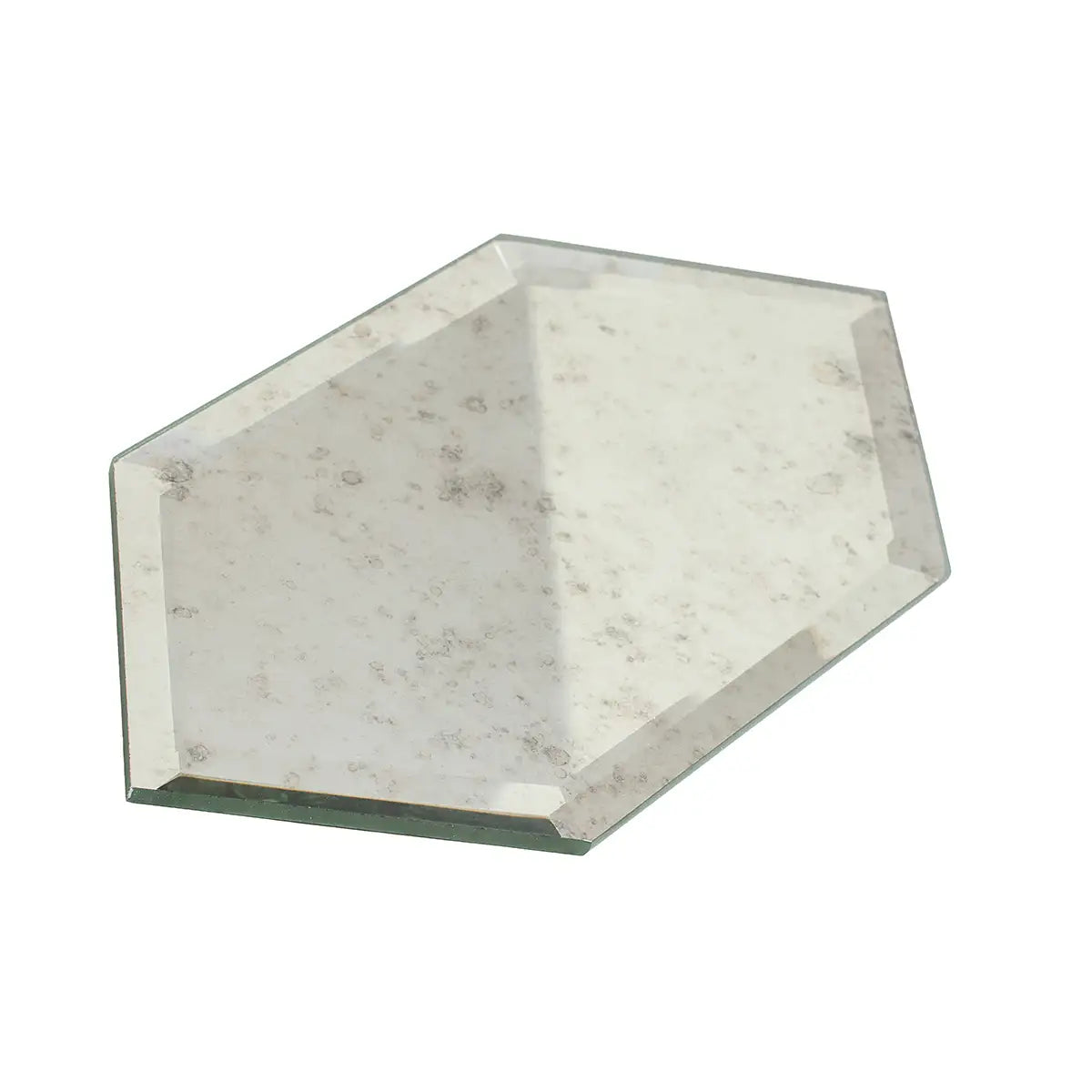 4x8 Beveled Antique Mirror Glass Hexagon Tile Sample | Tile Club