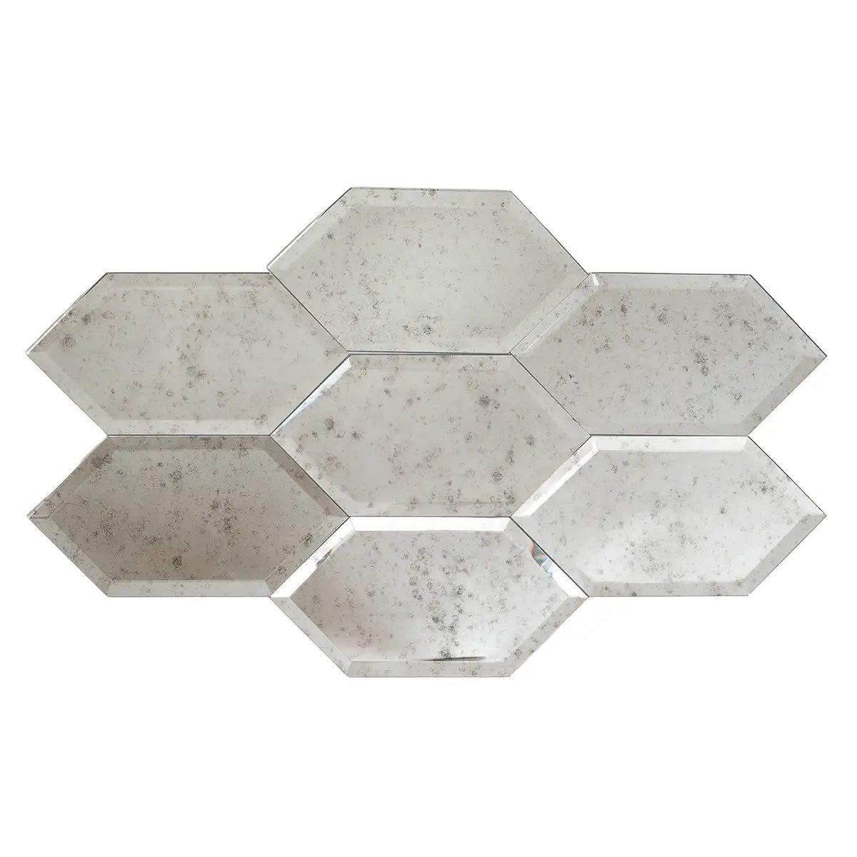 4x8 Beveled Antique Mirror Glass Hexagon Tile Sample | Tile Club