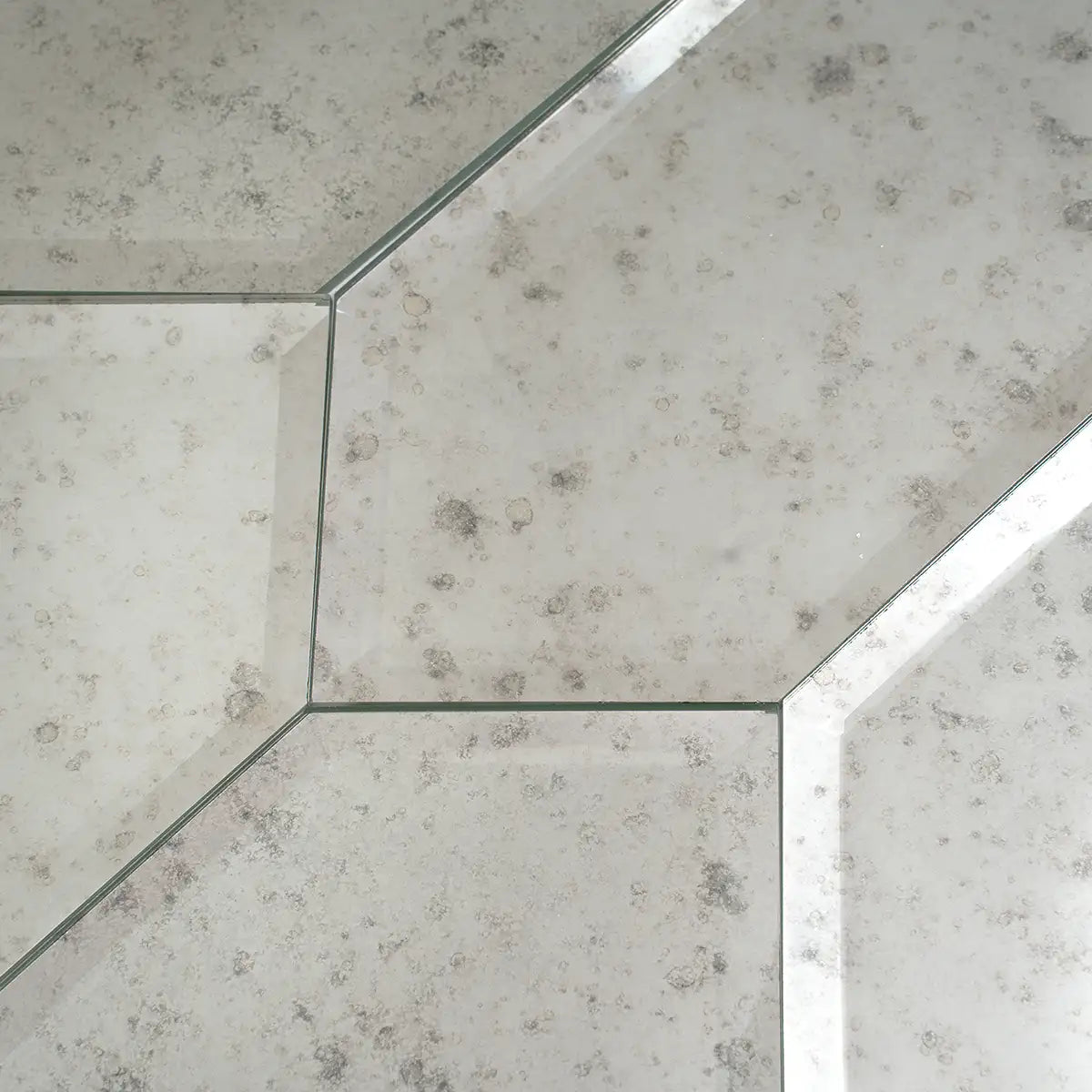 4x8 Beveled Antique Mirror Glass Hexagon Tile Sample | Tile Club