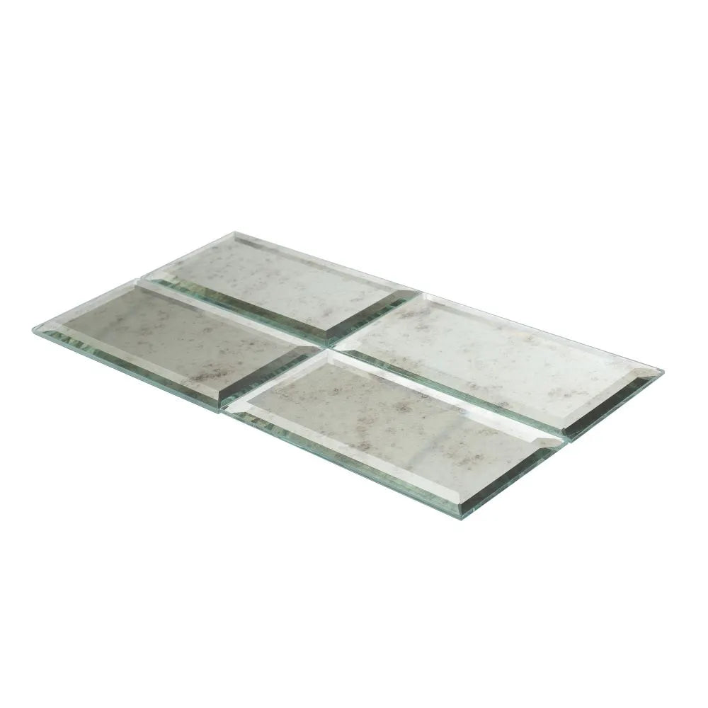 3x6 Beveled Antique Mirror Glass Subway Tile | Tile Club